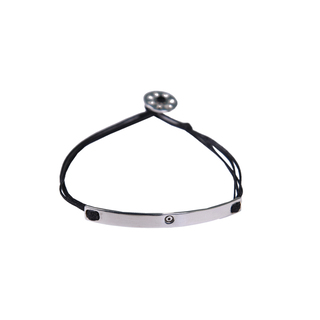 Men's Handmade Identity Bracelet With Talisman BS20  Hibsiea Jewels Silver 950-Cord