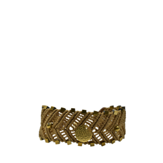 Women's Handmade Macrame Boho Bracelet-Brass-BW24 Astra Collection