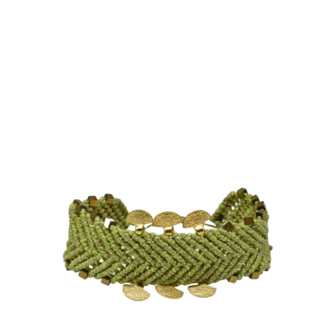 Women's Handmade Macrame Boho Bracelet-Brass-BW49 Astra Collection