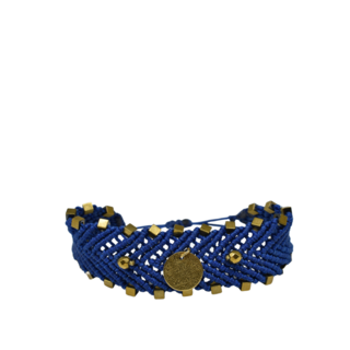 Women's Handmade Macrame Boho Bracelet-Brass-BW50 Astra Collection