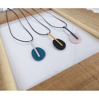 Women's Handmade Long  Necklace With Cord 