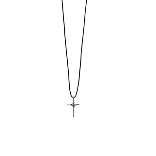 Men's Handmade Cross Necklace C21 Hibsea Jewels Silver 950-Cord