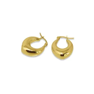 Women's Earrings Laila Hoops Steel-Gold Plated CPE458D Anartxy