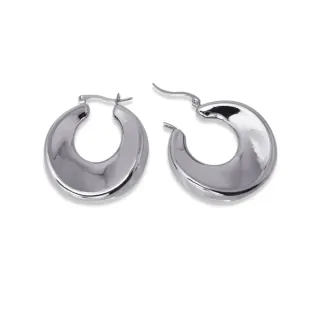 Women's Earrings Lacei Hoops Steel CPE459PL Anartxy