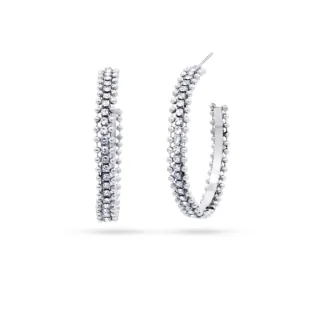 Γυναικεία Σκουλαρίκια Κρίκοι Summer Essentials Sparkling Hoops Με Ζιργκόν Ατσάλι 316L CPE991PL Anartxy