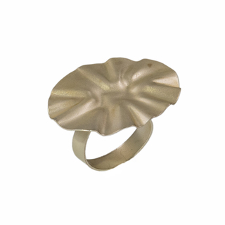 Women's Handmade Pleated Ring  DA4249Silver EXNOVO  Alpaca