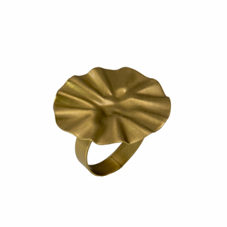Women's Handmade Pleated Ring  DA4249Gold EXNOVO Bronze