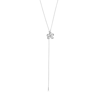 Γυναικείο Essentials Flower Tie Κολιέ Ατσάλινο 316L  DCO472PL Anartxy