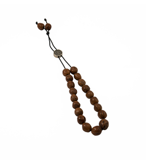 Unisex Religious Rosary DR0012 KRAMAJEWELS Metal and Nutmeg of Lebanon