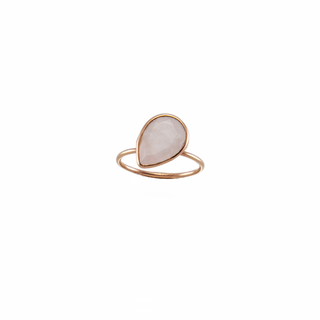 Δαχτυλίδι Ροζ Quartz Ασήμι 925-Επιχρύσωση Ροζ  KRAMA JEWELS KD0205
