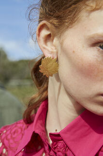 Women's Handmade Earrings LOTUS Desperate Design Bronze