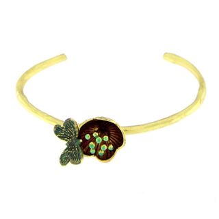 Γυναικείο Χειροποίητο Βραχιόλι Flower Bracelet GB1486 Kalliope Ορείχαλκος-Σμάλτο