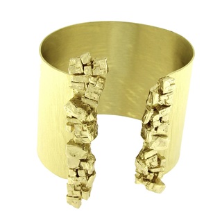 Women's Handmade Cuff Bracelet Thich Magnet GD1594-101 Kalliope Brass