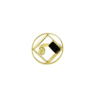 Women's Handmade Ring Twirl | GD1524 Kalliope Brass-Crystals