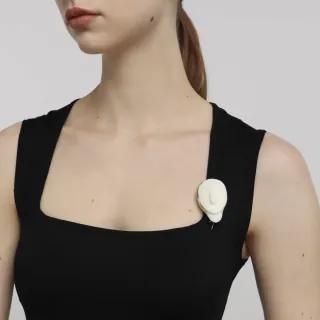 Women's Handmade Brooch Persona Pin | GF1842 Kalliope Brass-Ivory Resin