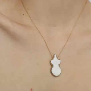 Women's Handmade Necklace Silhouette  | GK1840 Kalliope Brass-Ivory Resin