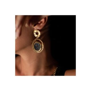 Women's Handmade Earrings Lindy | GS1228 Kalliope Brass Crystal Mosaic