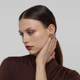 Women's Handmade Stud Earrings Kiss | GS1830a Kalliope Brass-Cast Resin