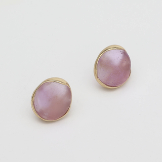 Women's Handmade Stud Earrings Kiss | GS1830a Kalliope Brass-Cast Resin