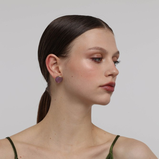Women's Handmade Stud Earrings Kiss | GS1830a Kalliope Brass-Cast Resin