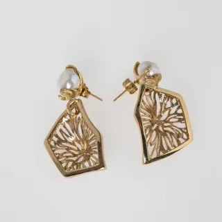 Γυναικεία Χειροποίητα Μακριά Σκουλαρίκια Opal | GS1887 Kalliope Ορείχαλκος-Πέρλα Baroque 