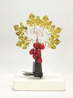 Micro sculpture "Grapevine"  XXS Red Brass NM11998