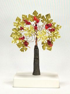 Micro sculpture "Grapevine" XS Coral Brass NM11995