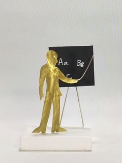 Micro sculpture"Teacher-Man"  Brass NM11102X