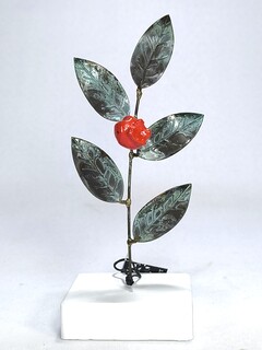 Κλαδί Ροδιάς XS Μπρούντζος Με Πατίνα Πράσινης Οξείδωσης NM12841