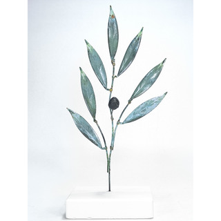 Κλαδί Ελιάς  ΑΡΜΟΝΙΑ S Μπρούντζος Με Πατίνα Πράσινης Οξείδωσης NM13212