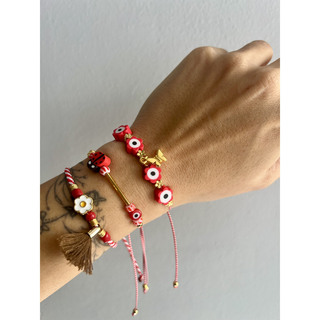 Women's Handmade Bracelet For March Daisy-Enamel  Brass M07