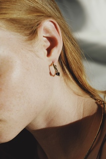Women's Handmade Kiwi Earrings | GS1508A Kalliope | Brass  Crystals