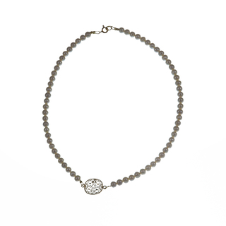 Women's Necklace KRAMA JEWELS Pearl 6mm-Silver 925 Gold Plated KK0827
