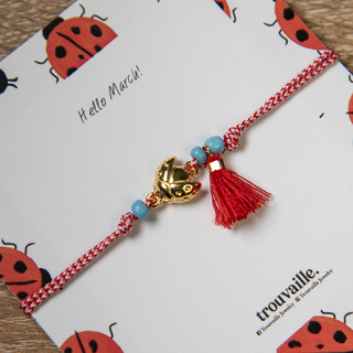 Women's Handmade Martaki Ladybug Bracelet M03