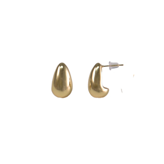 Women's Small Hollow Earrings Krama Jewels Brass Gold Plated KS01259