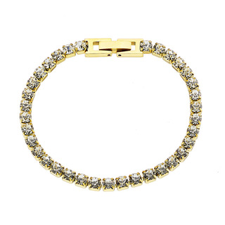 Women's Bracelet N-00965G Artcollection Steel 316L-Gold IP White Crystals