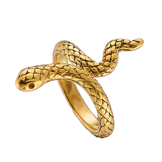 Women's Ring Snake Steel Yellow Gold N-02468G  Artcollection