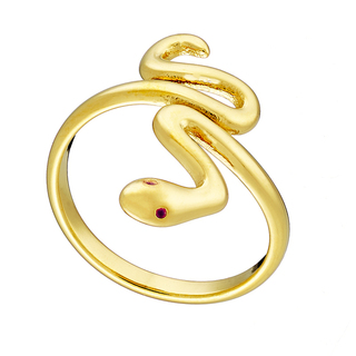 Women's Ring Snake Steel Yellow Gold N-02504G  Artcollection