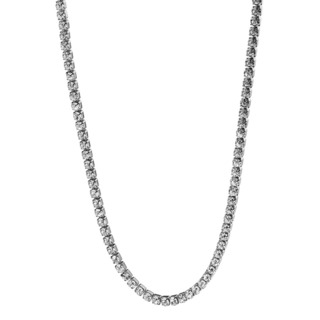 Women's Surgical Steel Tennis-Necklace White Crystals N-07160 Artcollection