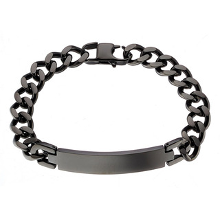  Unisex Identity-Bracelet Steel 316L Black IP N-00316BL Artcollection