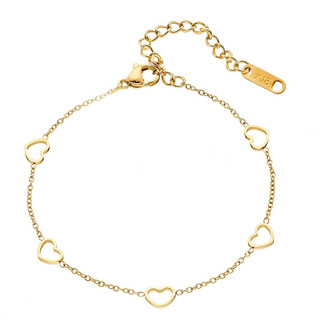 Women's Bracelet Steel Chain Hearts N-00980 Artcollection