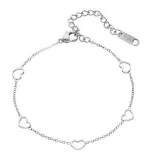 Women's Bracelet Steel Chain Hearts N-00980 Artcollection