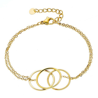Women's Bracelet Steel 3 Circles 316L N-00985 Artcollection