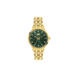 Γυναικείο Ρολόι Classy Visetti PE-WSW975GV Πράσινο Καντράν Ατσάλι 316L-Χρυσό IP