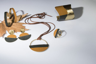 Handmade Earrings Bronze Earth Colors SK3506-GR-YE