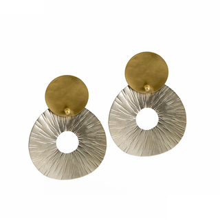 Women's Handmade Earrings SK4051-G-S EXNOVO Bronze-Alpaca