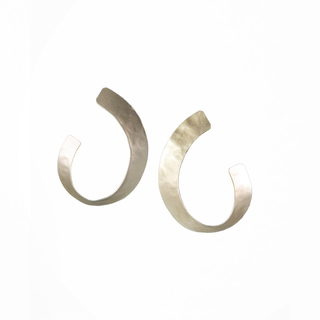 Women's Handmade Hoop Earrings SK4240A-S  EXNOVO Alpaca