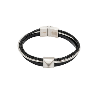 Men's Bracelet Visetti SU-BR036SB Steel 316L Black Leather