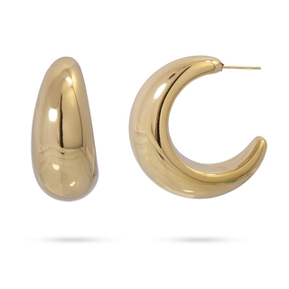 Women's Hoop Earrings Asta CPE688D Anartxy Steel-Gold Plated IP