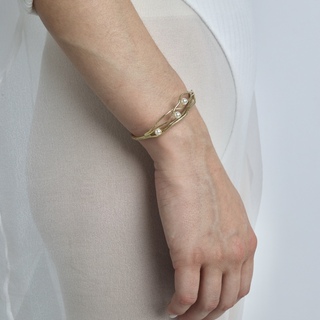 Women's Handmade Bracelet GB1627a-101-364 Kalliope Brass